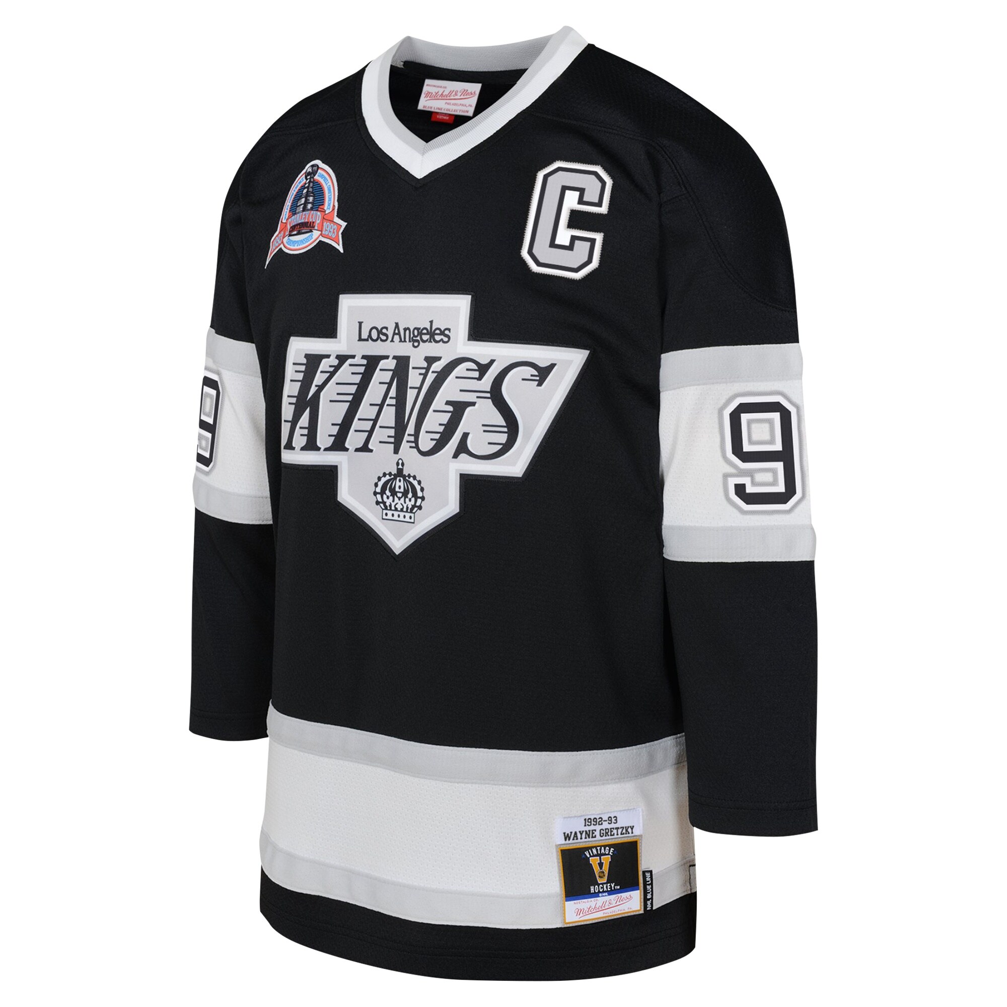 Wayne Gretzky Los Angeles Kings Mitchell & Ness Youth 1992 Blue Line Player Jersey – Black