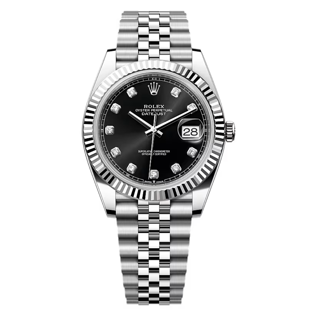 Rolex DATEJUST Oyster, 41 mm, white gold and oyster steel Model number 126334-0012