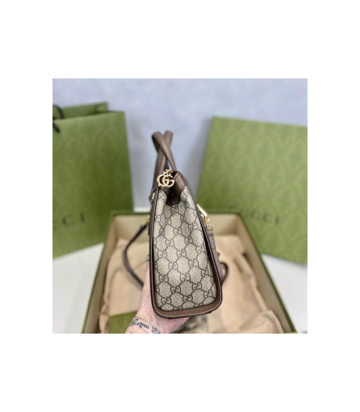Gucci Ophidia GG Supreme Small Top Handle Tote Bag 24cm/9.4in