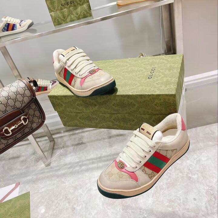 Gucci Gg Screener Distressed Gg Canvas Pink 546551 9Y920 9665