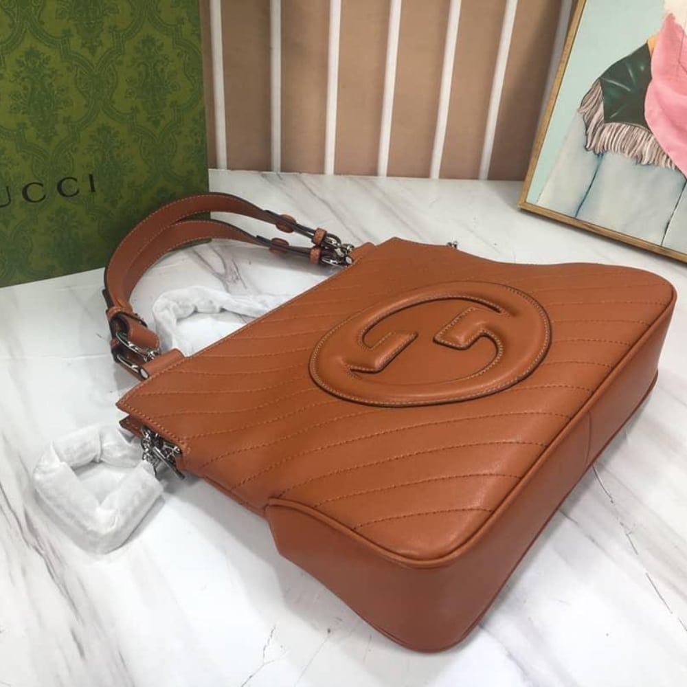 Gucci Blondie Small Tote Bag Brown 30Cm