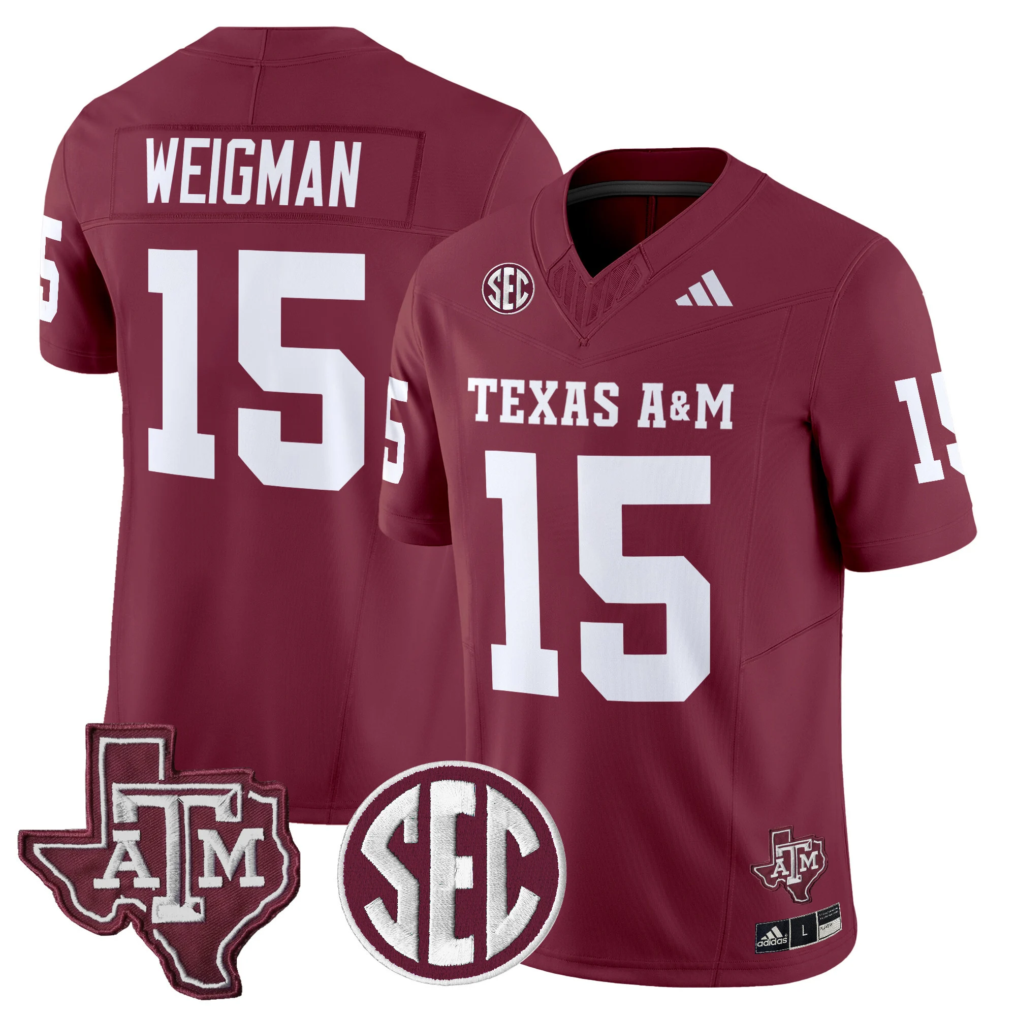 Men’s Texas A&M Aggies 2024 Vapor Limited Jersey – All Stitched