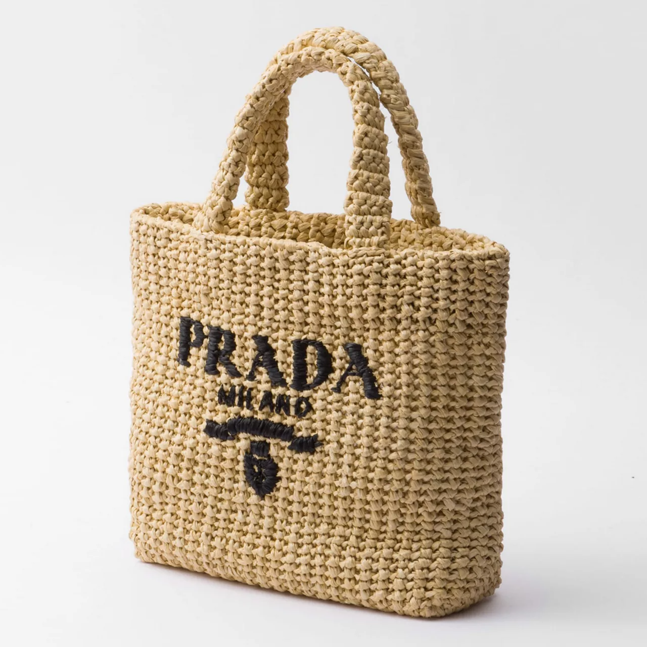 Prada Small Crochet Logo Tote Bag 24cm