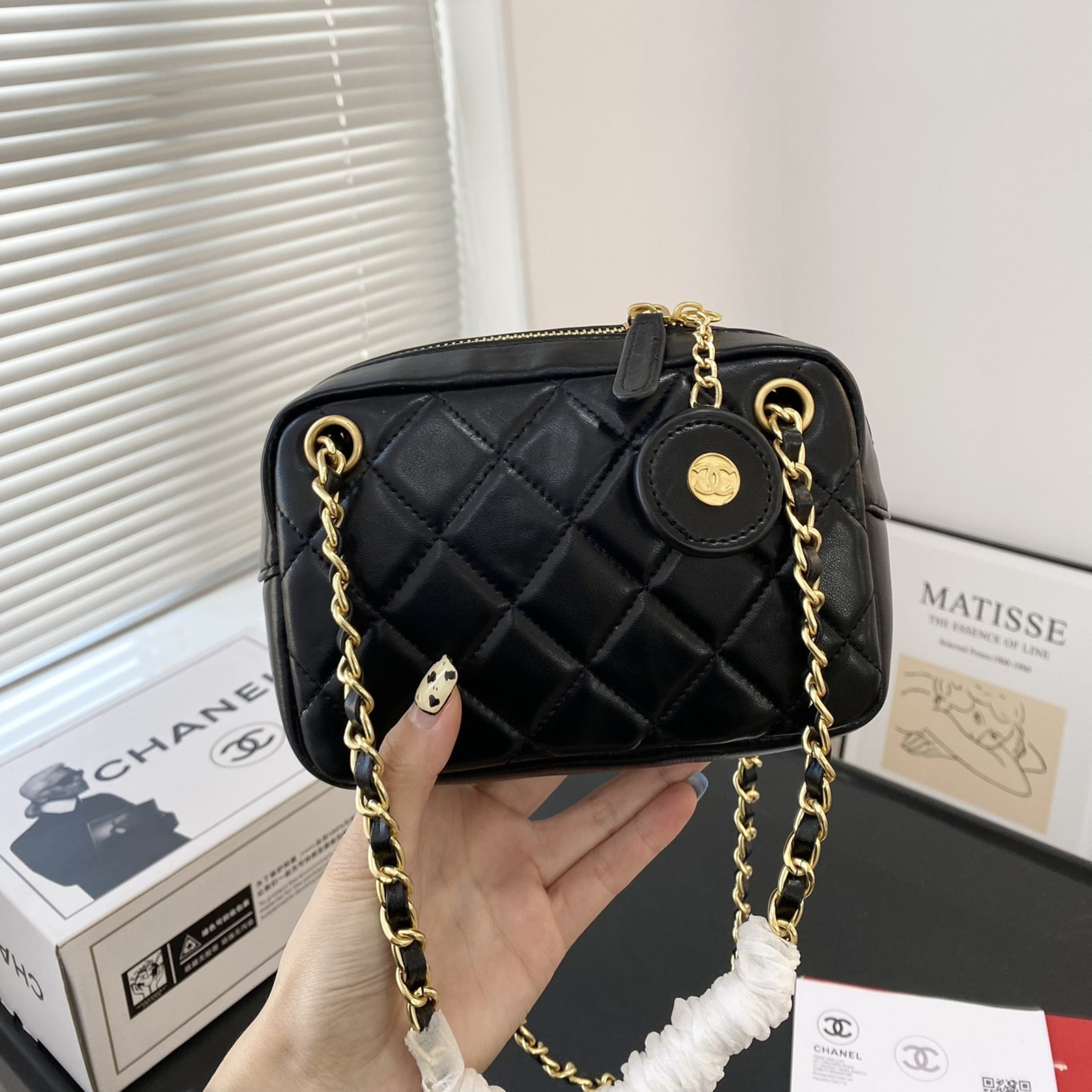 Chanel Mini Camera Case Black 18Cm/7.1in
