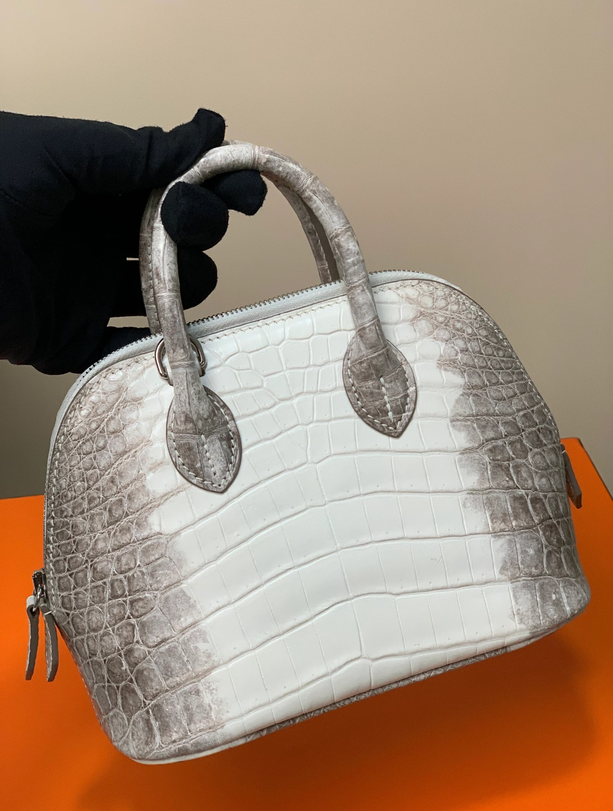 Bolide Mini 18CM Matte crocodile leather Himalaya