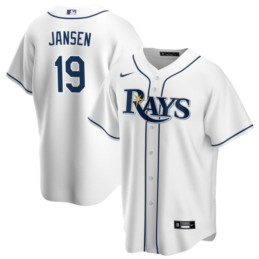 Men's Tampa Bay Rays Nike White Home Replica  Jersey-Kenley Jansen