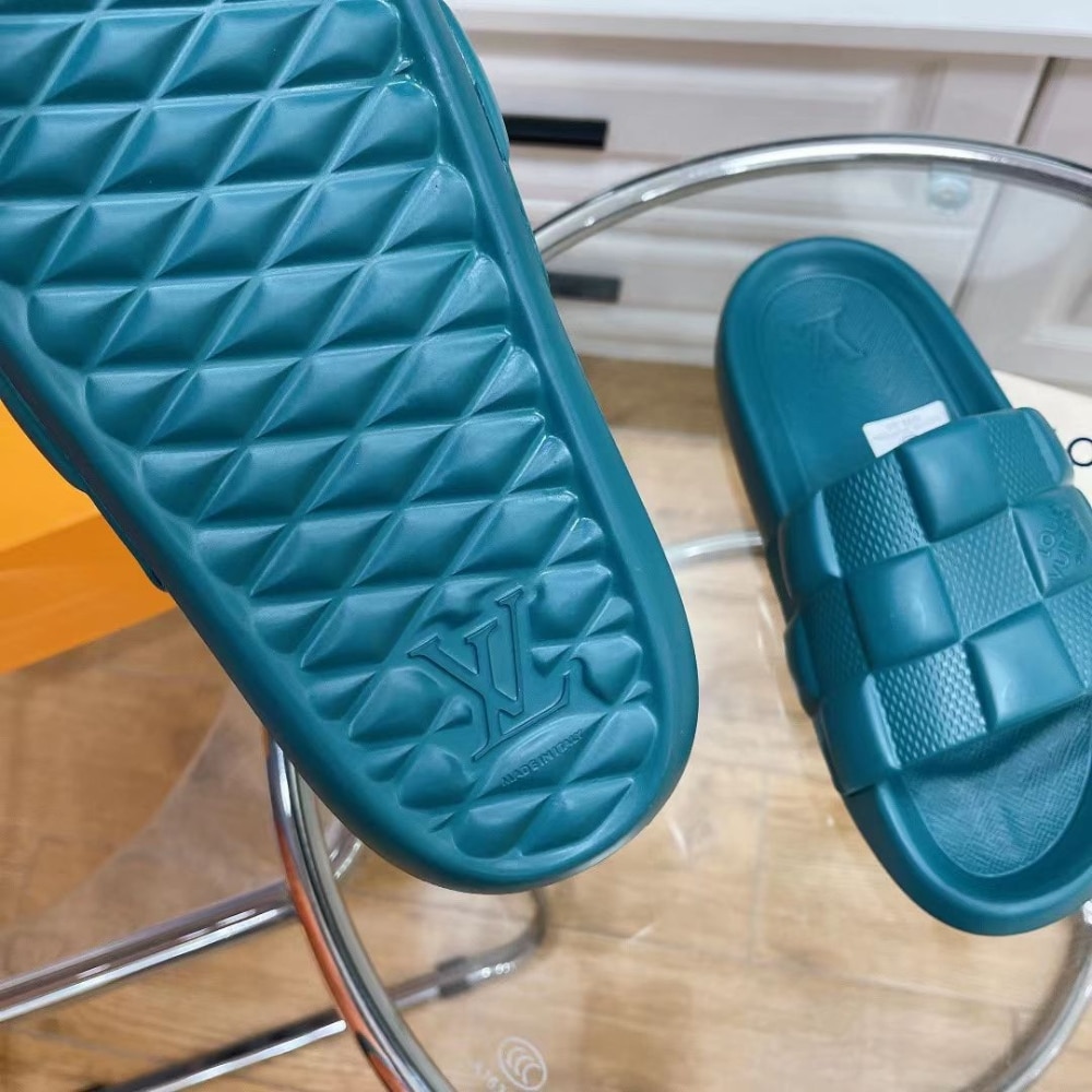 Louis Vuitton Waterfront Mule Maxi Damier Rubber Blue