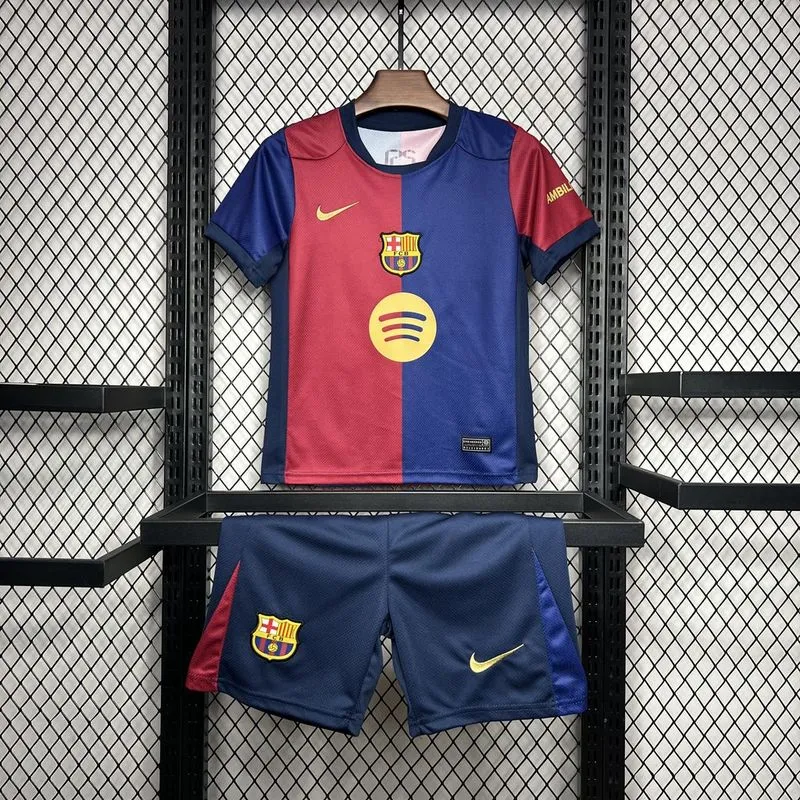 2024-25 Barcelona Home Kids KitFootball jersey