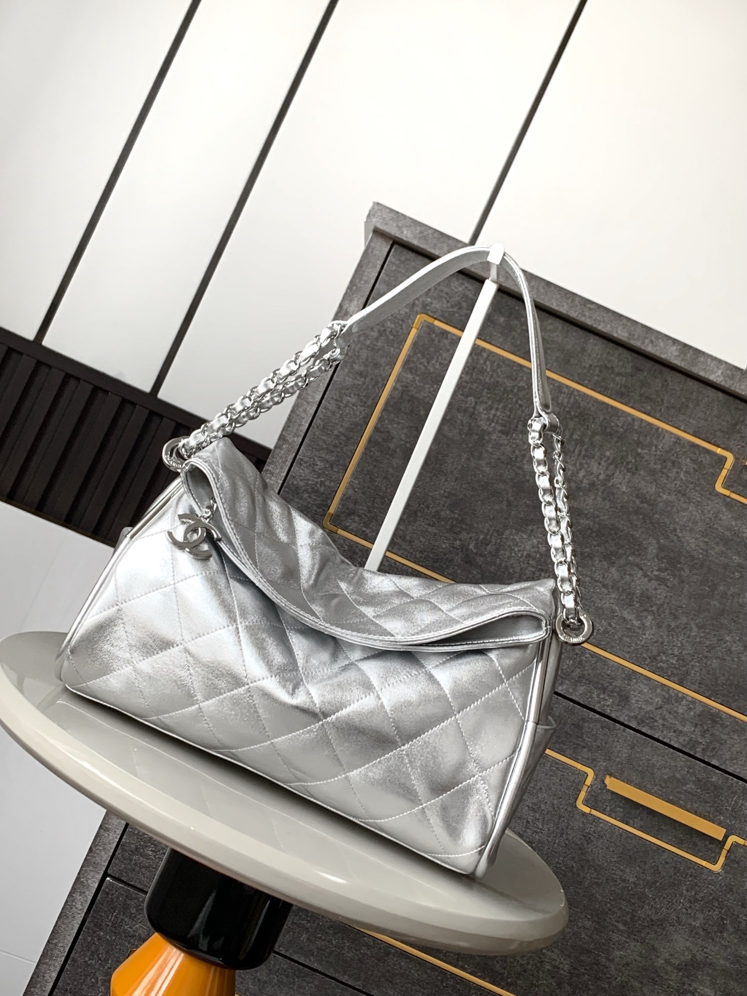 Chanel-Crystal Silver small size-