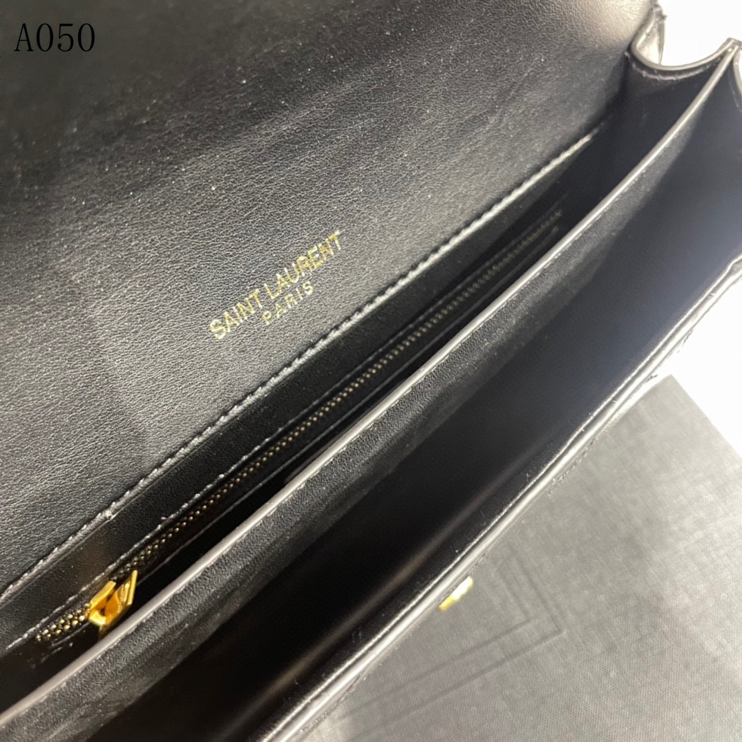 Saint Laurent Gaby Satchel In Quilted Black Gold 26Cm