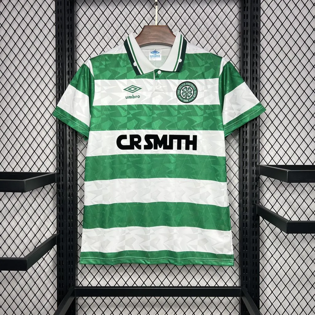 retro 1989-91 Celtic FC Home football jersey retro