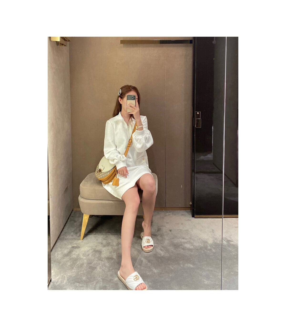 Gucci Padlock Small Shoulder Bag White
