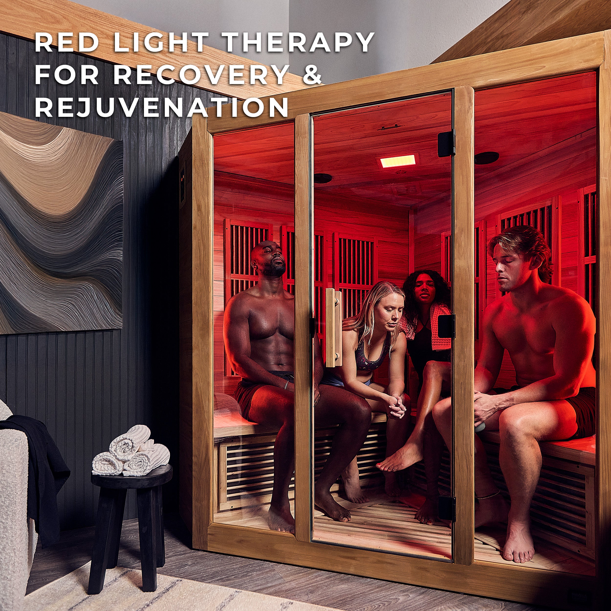 Rylan Indoor Infrared Corner Sauna �?4 Person