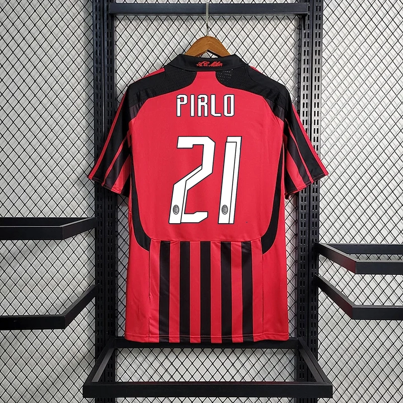 Retro 2007-08 AC Milan Home RONALDO KAKA  SHEVCHENKO NESTA MALDINI Football jersey retro