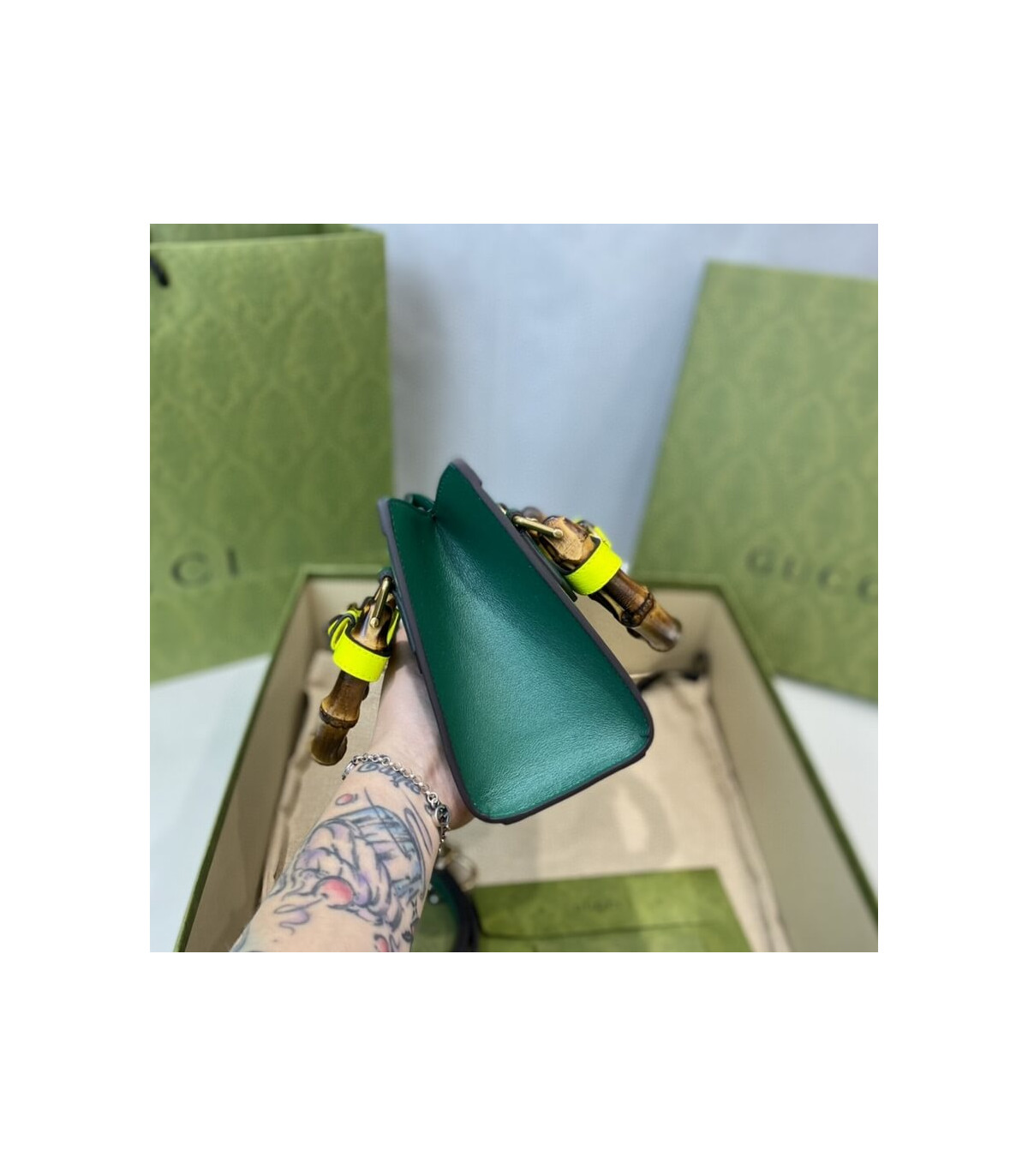 Gucci Diana Mini Tote Bag Green