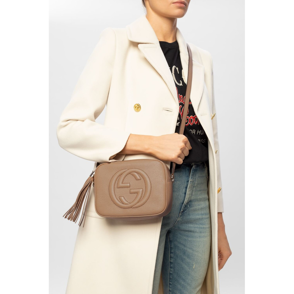 Gucci Soho Small Leather Disco Bag Apricot