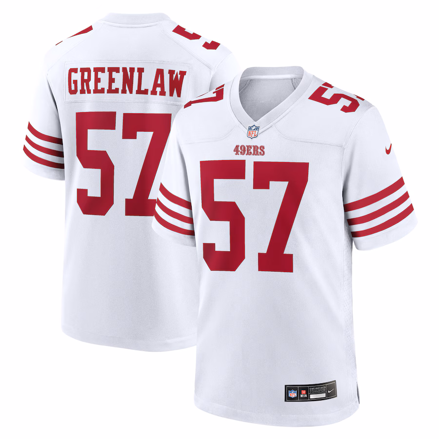 Dre Greenlaw San Francisco 49ers Nike Team Game Jersey -  White