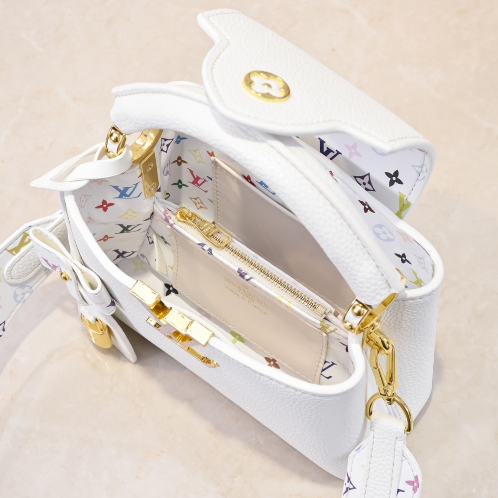 Louis Vuitton X Takashi Murakami Capucines Mini White 21Cm M13253