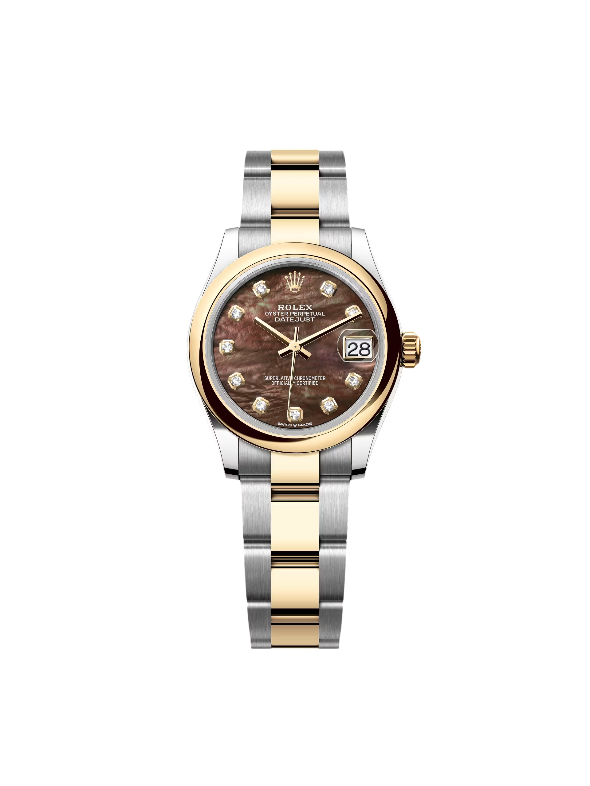 Rolex Datejust m278243-0023/0024 31mm Black Mother-of-Pearl Dial Yellow Rolesor Oyster Watch