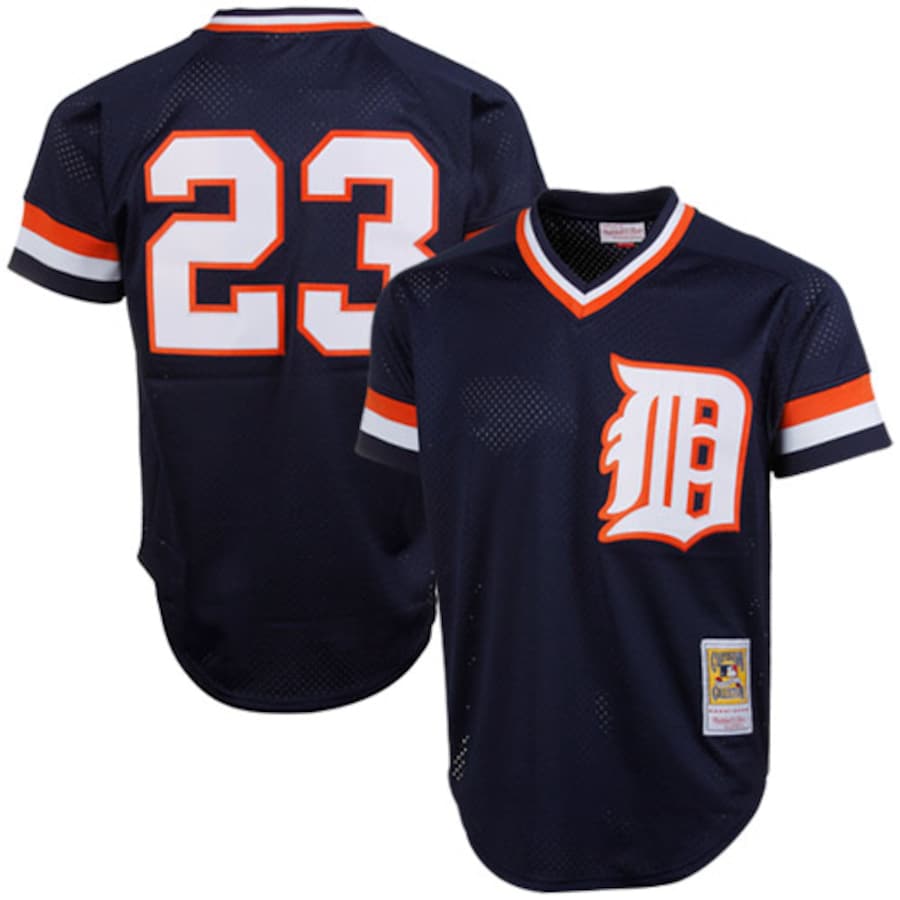 Kirk Gibson Detroit Tigers Mitchell&Ness 1984 Cooperstown Collection Mesh Batting Practice Jersey Navy