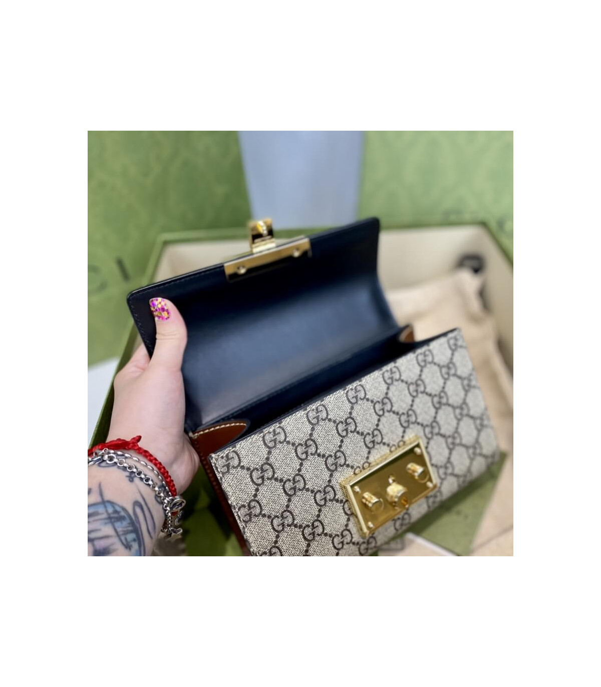 Gucci Padlock Small GG Shoulder Bag Black