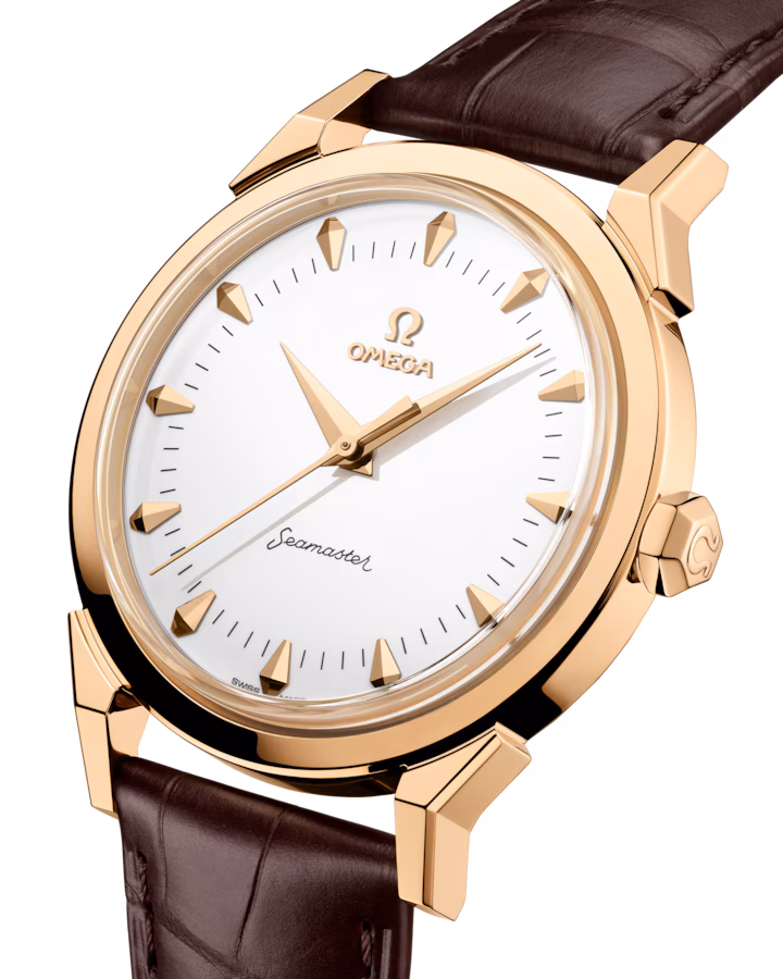 Omega Seamaster Olympic Official Timekeeper 39.5mm White Dial 18k Yellow Gold Strap 522.53.37.20.04.001