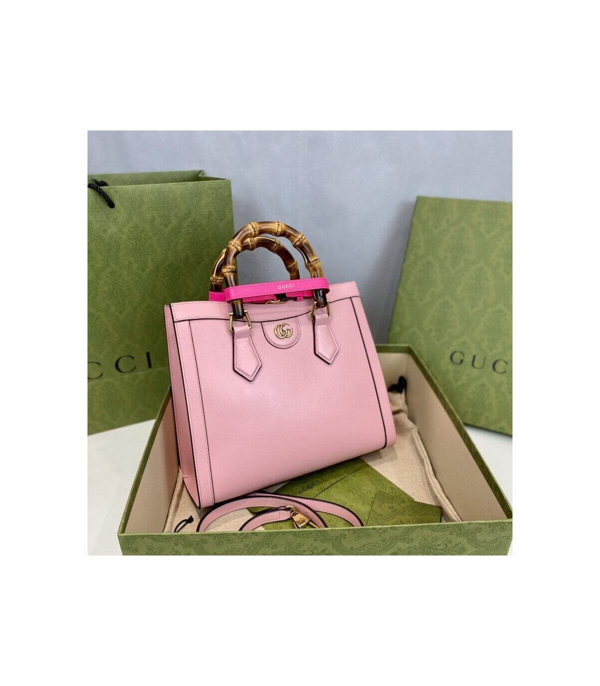 Gucci Diana Small Tote Bag Pink