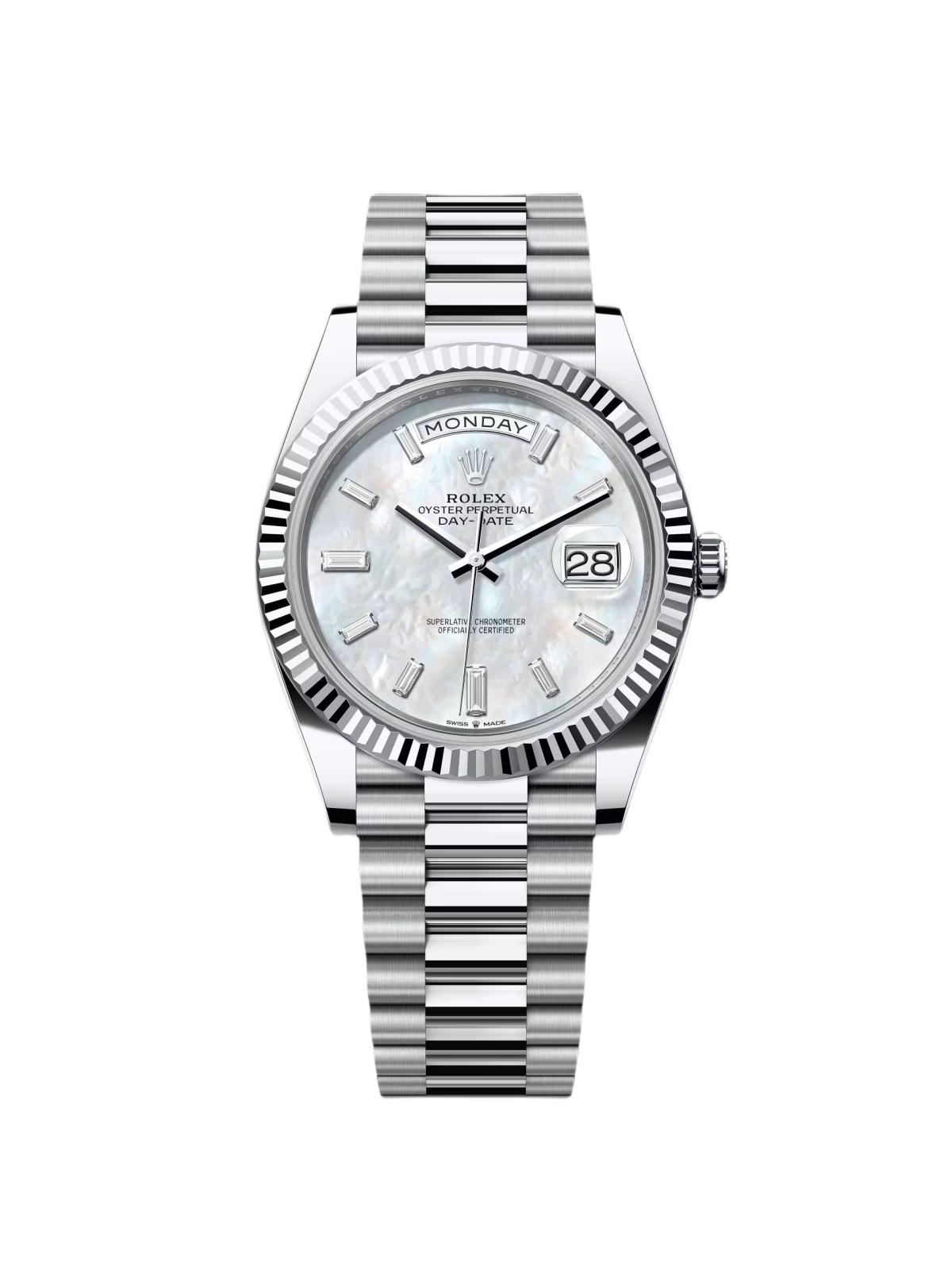【Super Clone】RLX  Day-Date 228236-0026 Mother Of Pearl Diamonds Dial