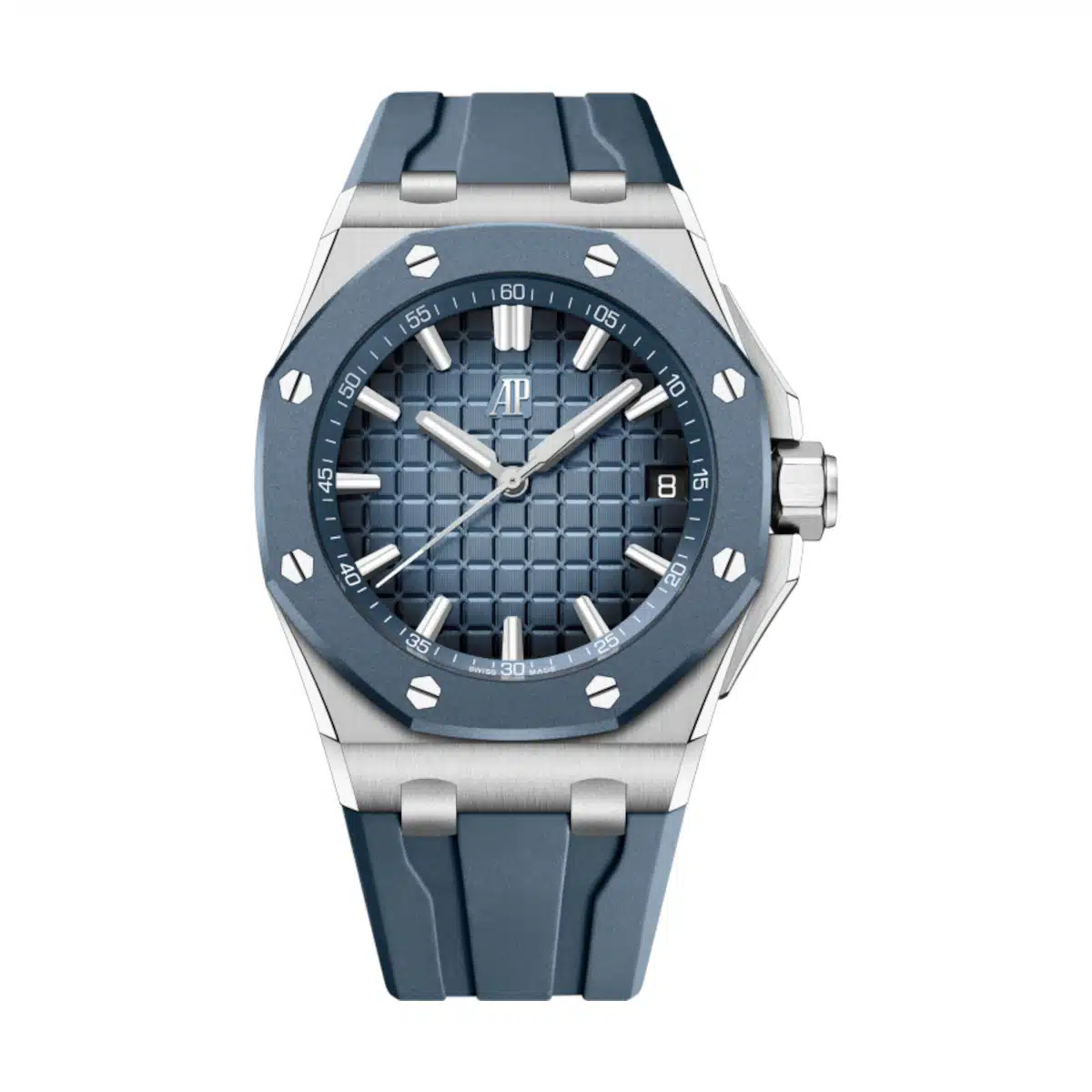 【Super Clone】Audemars Piguet Royal Oak Offshore Blue Dial Blue Rubber Strap 43mm 15605SK.OO.A350CA.01