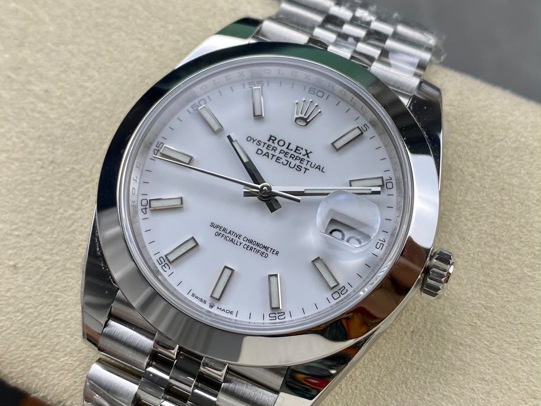 Rolex Datejust 41mm White Dial 126334 Jubilee Flutted