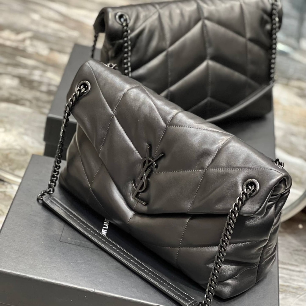 Saint Laurent Puffer Medium In Matte Leather Black 35cm 5774751EL081000