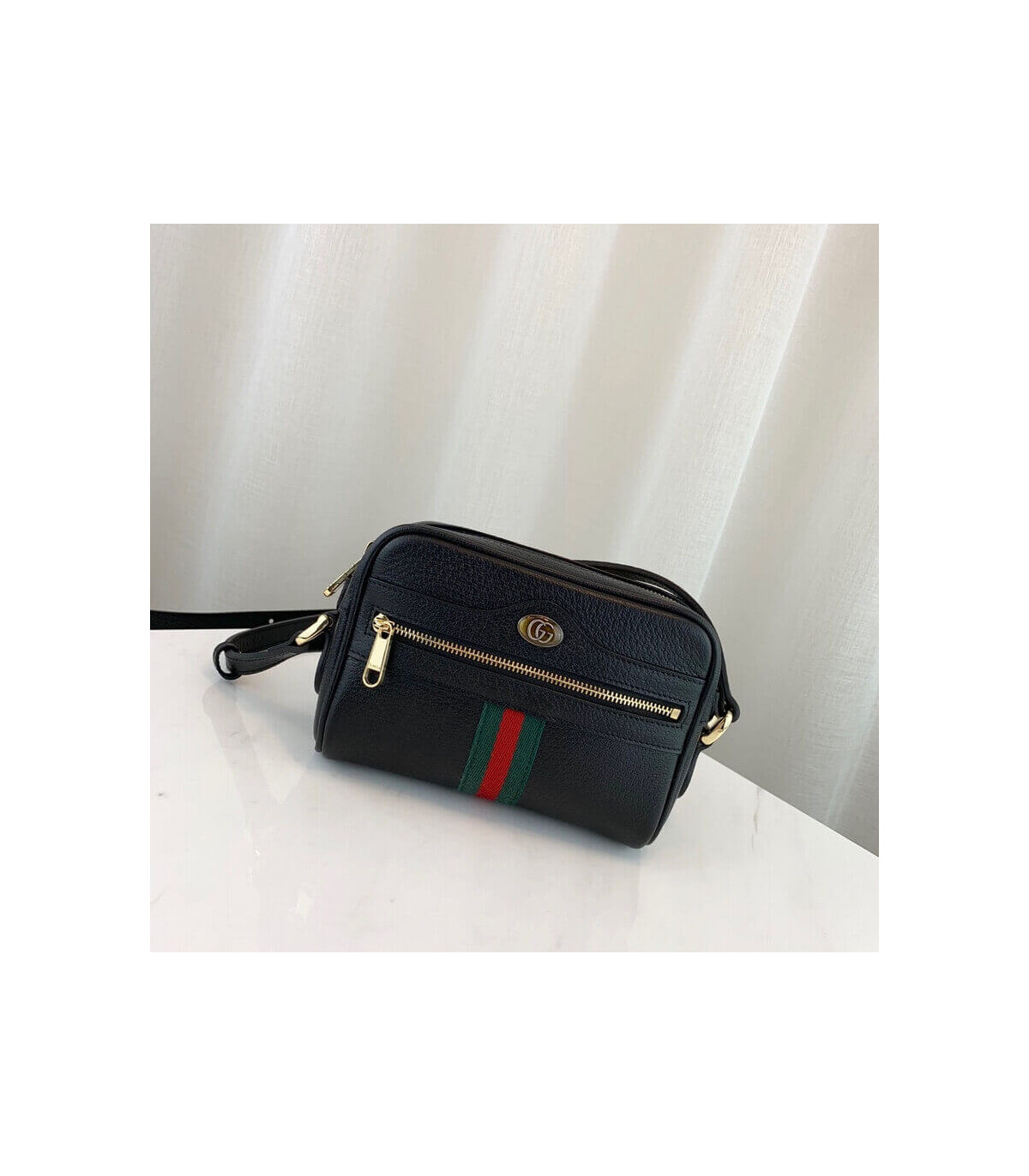 Gucci Ophidia Leather Mini Bag Black