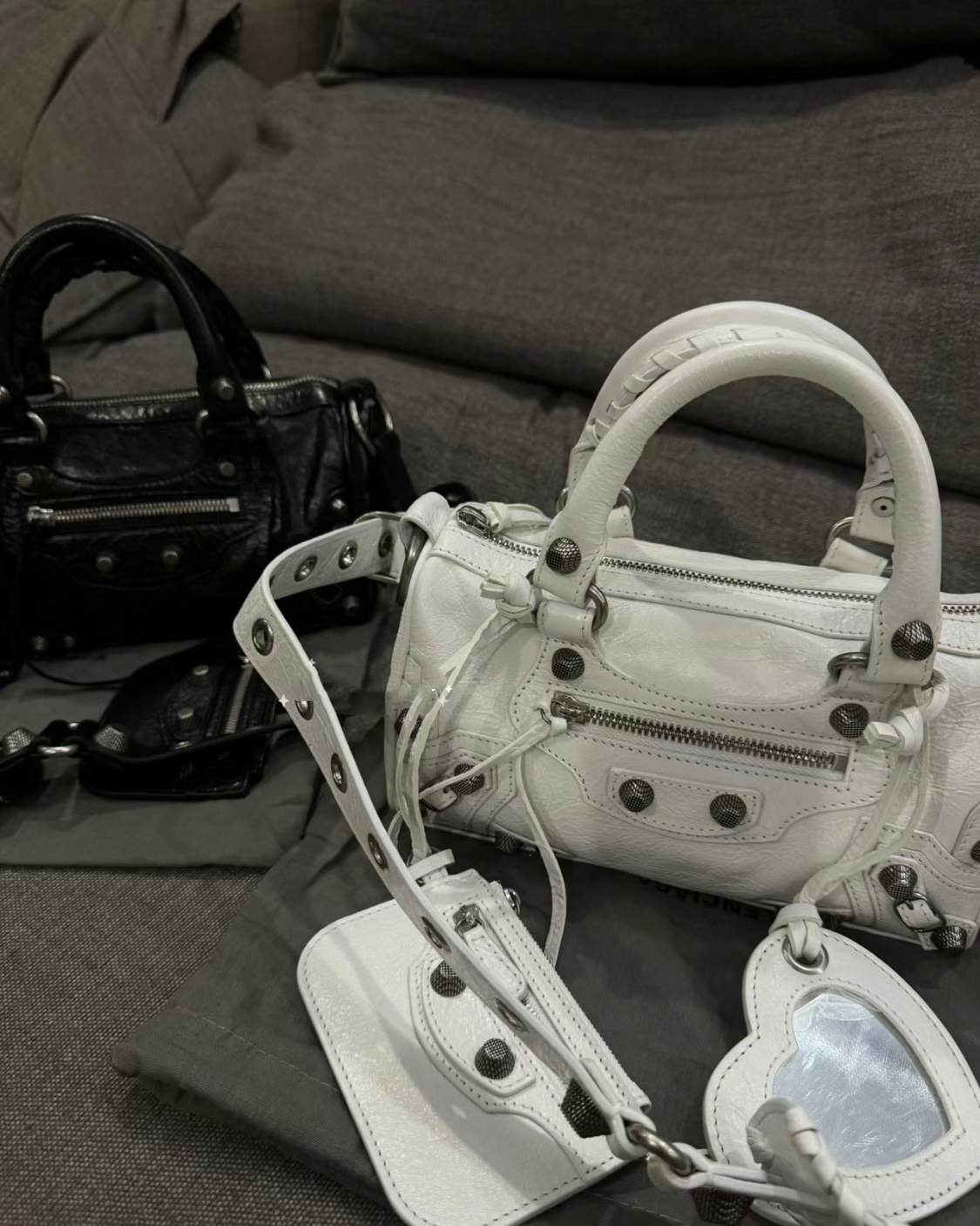 Balenciaga Duffle Cagole Boston Motorcycle Bag