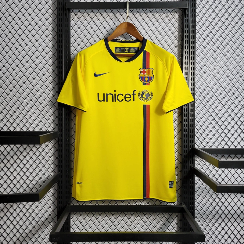 Retro 2008-09 Barcelona Away MESSI PIQUE ETO'O XAVI A.INISTA ETO'O HENRY  Football jersey retro