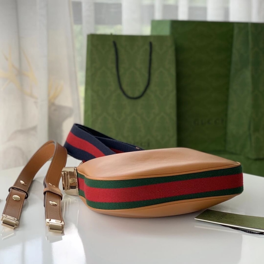 Gucci Brown Leather Attache Small Shoulder Bag 23cm