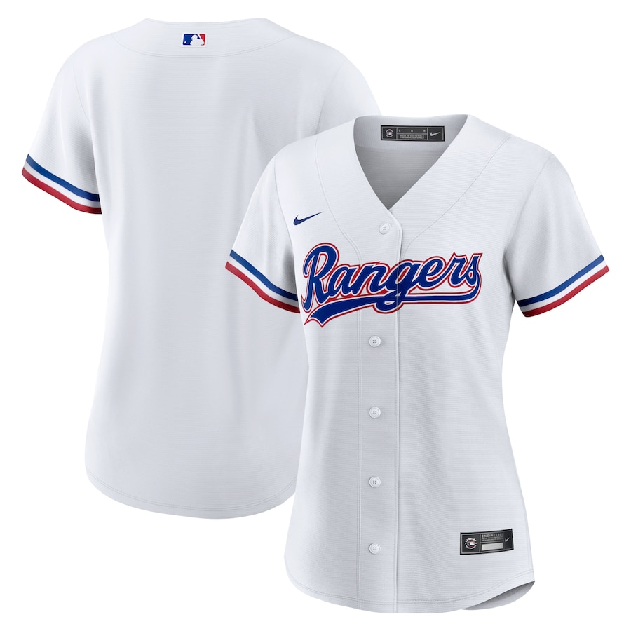 Texas Rangers Women's Home Team Jersey White