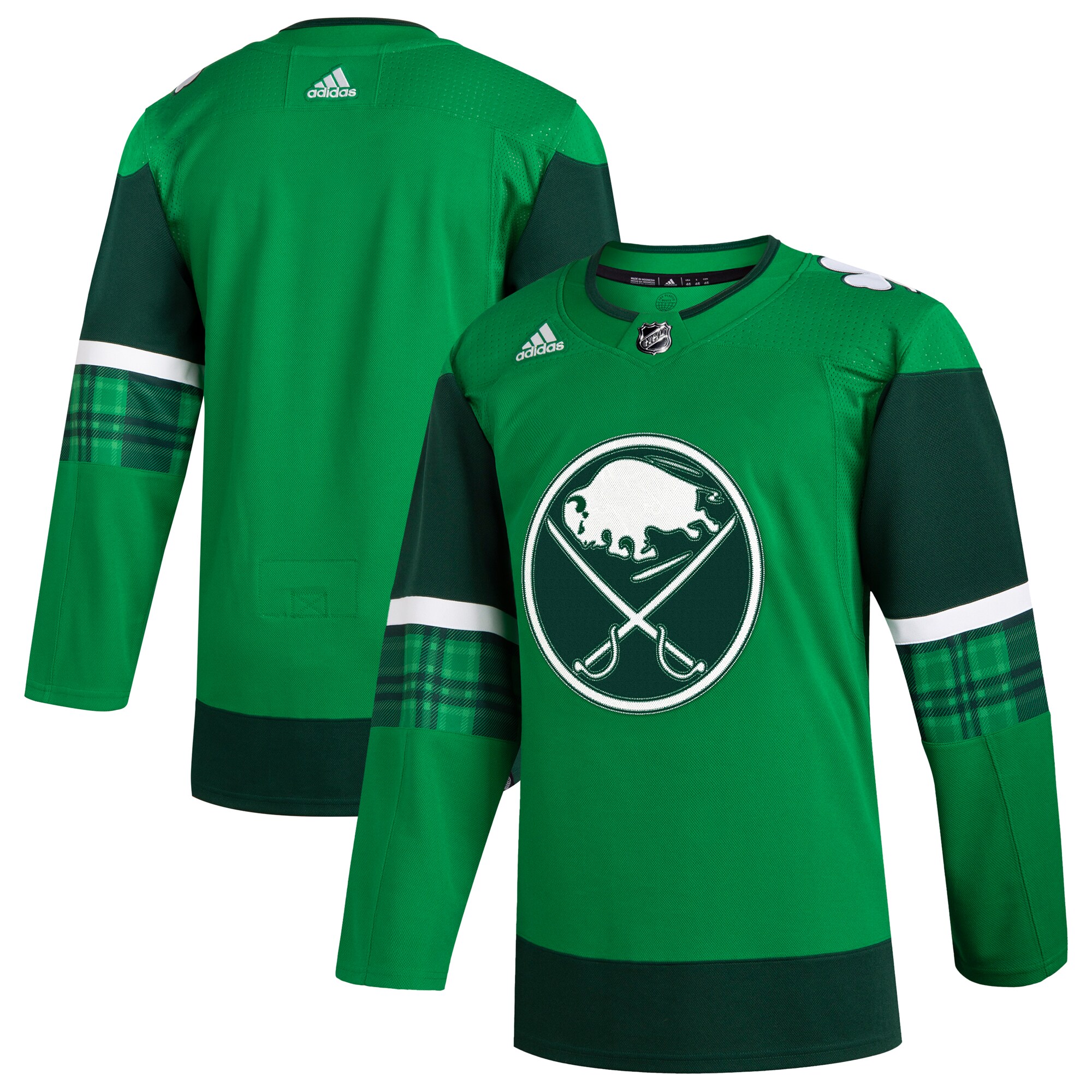 Buffalo Sabres adidas 2023 St. Patrick’s Day Primegreen Authentic Jersey – Kelly Green