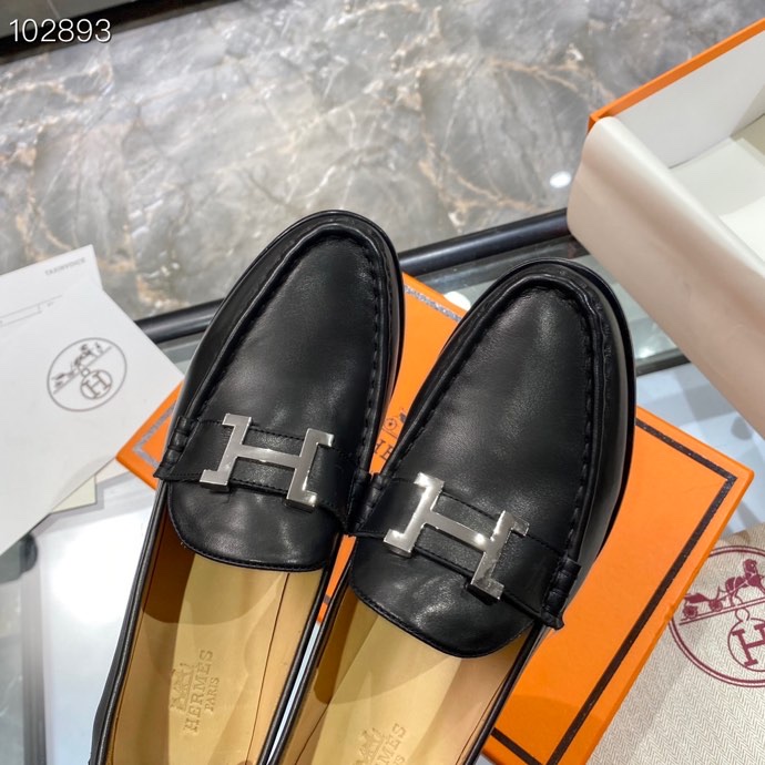 HERMES DAUPHINE 70 LOAFER BLACK