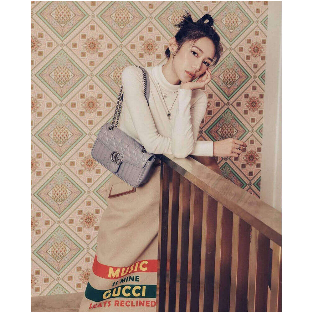Gucci GG Marmont Small Shoulder Bag Grey
