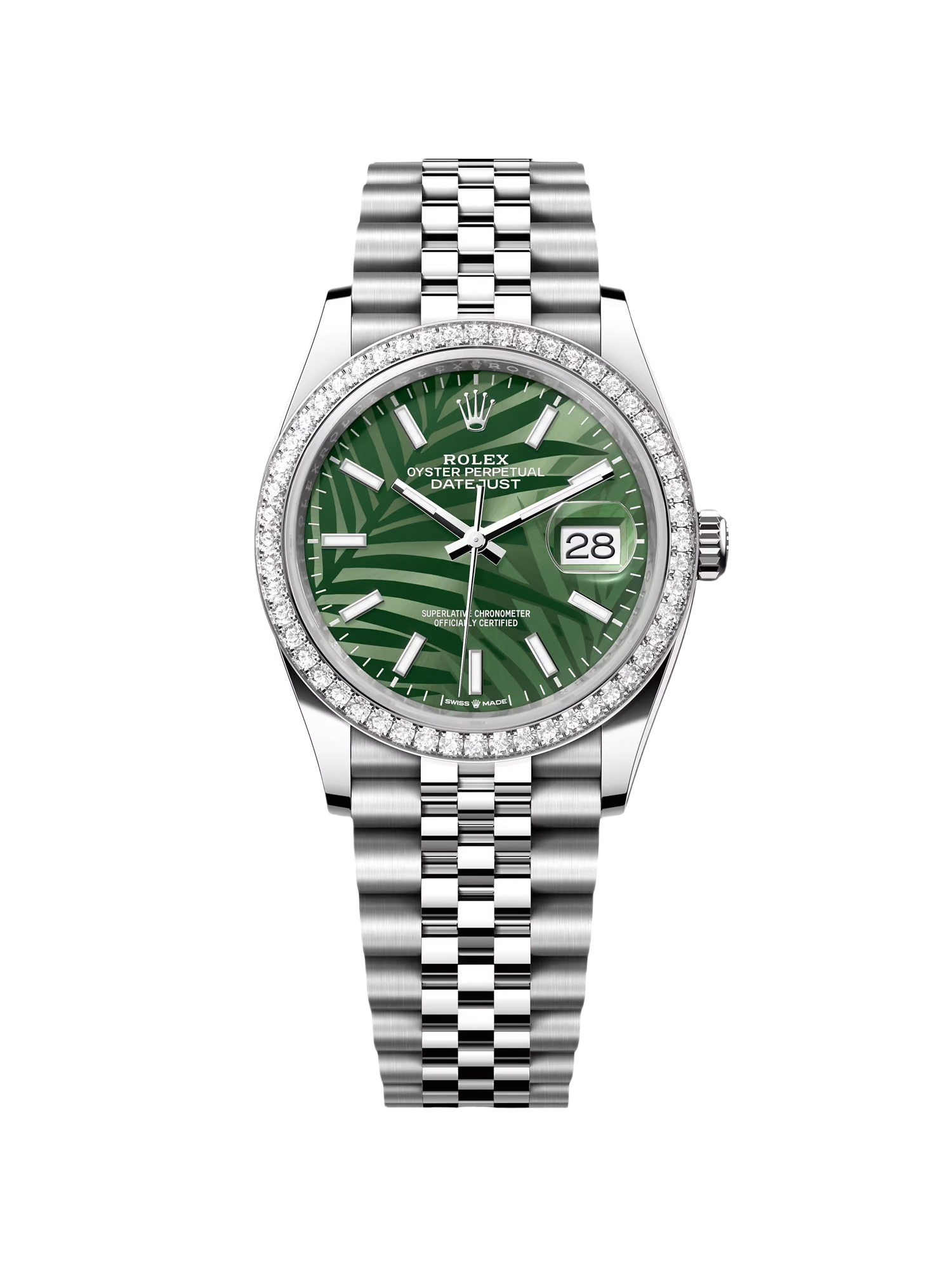 Rolex  Datejust 36mm 126284 Olive Green Dial Jubilee Bracelet