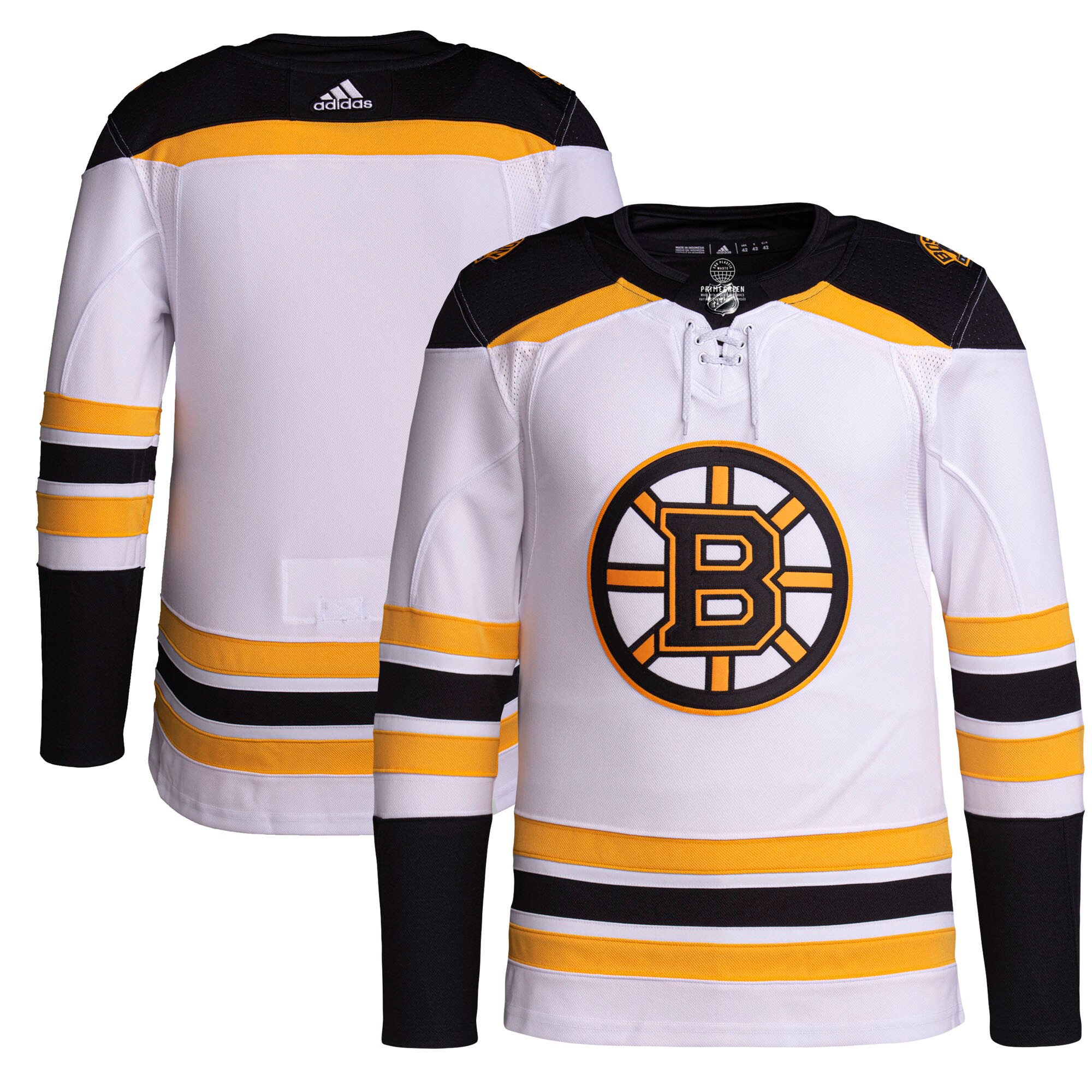 Boston Bruins adidas Men’s Away Primegreen Authentic Jersey – White