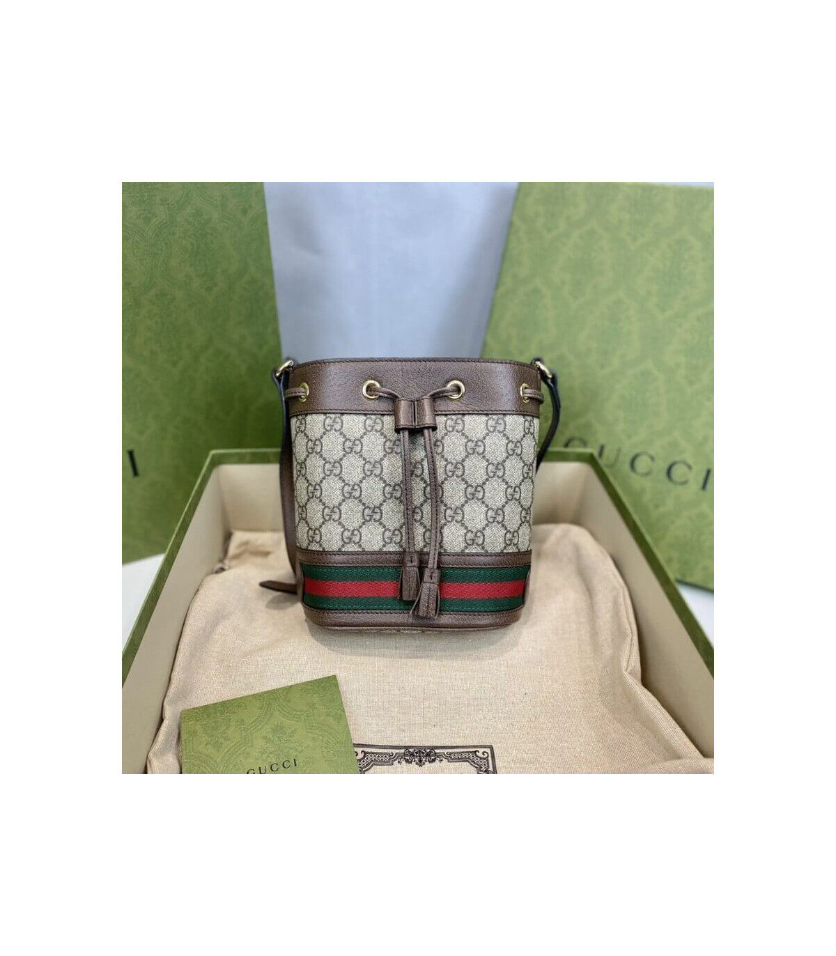 Gucci Ophidia Mini GG Bucket Bag
