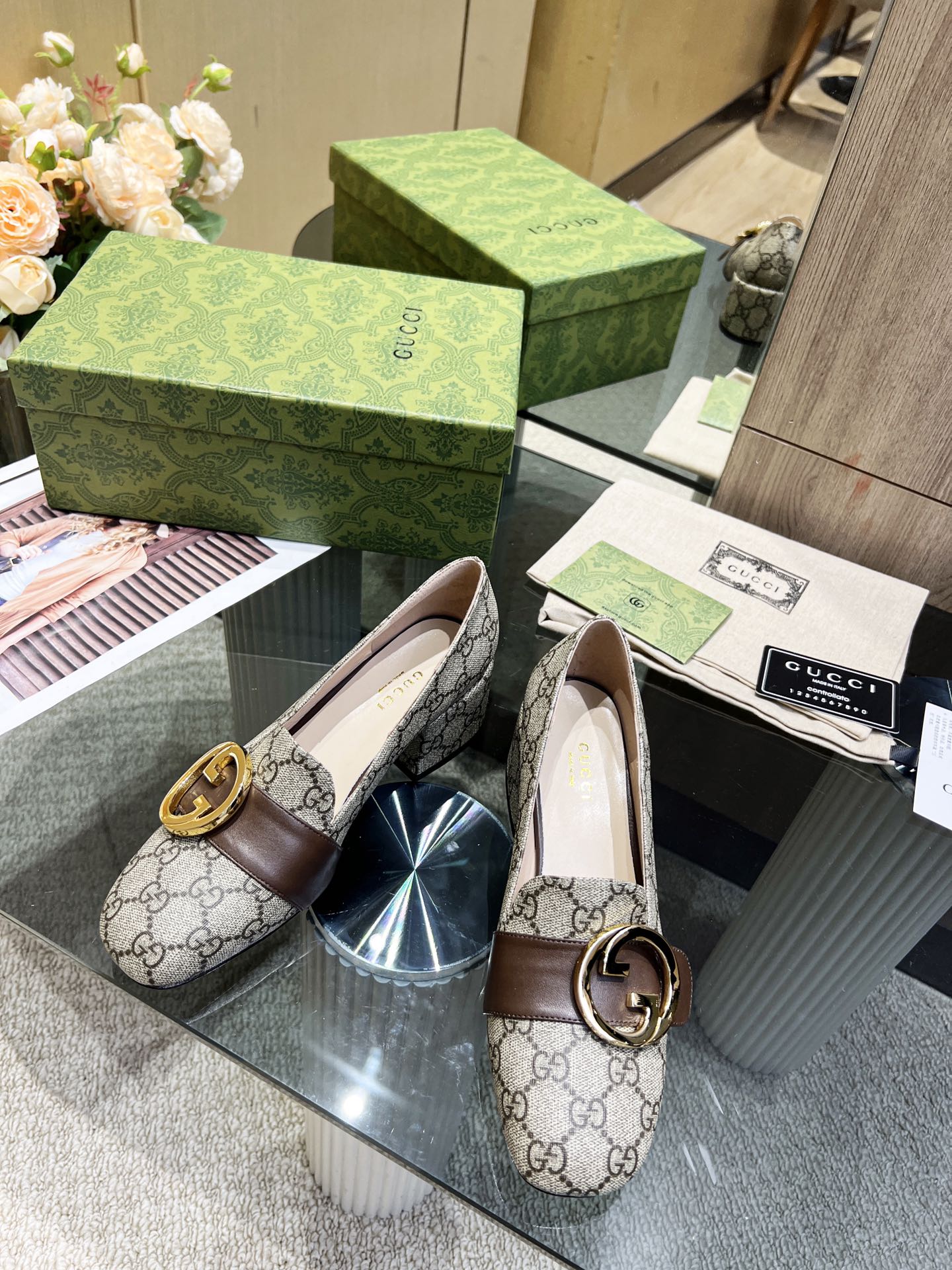 Gucci Women’S Blondie Pump Beige ?701711 9I650 9769