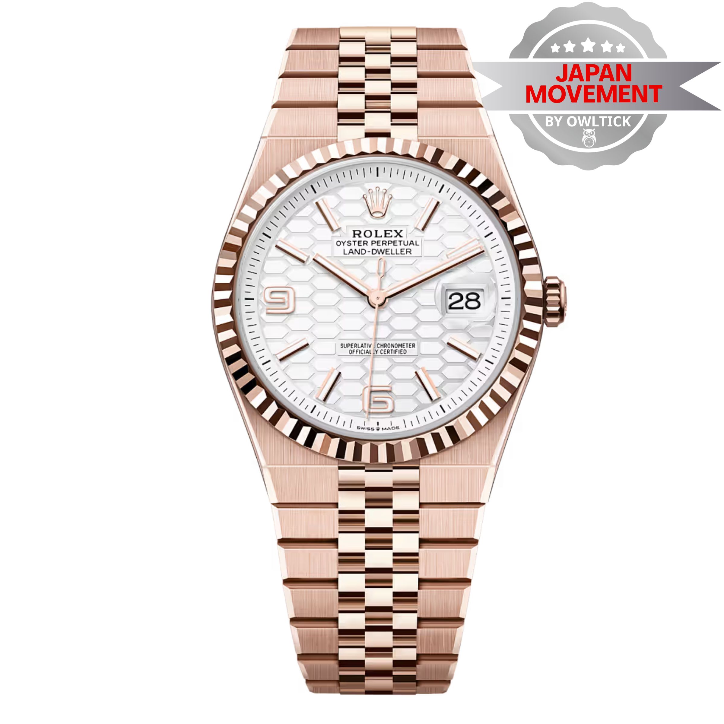 [Superclone] Rolex Land-Dweller 40mm Intense White Dial Flat Jubilee 127335