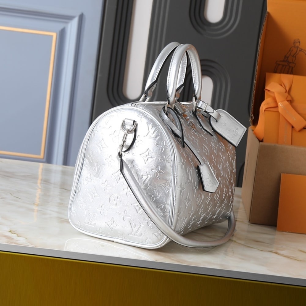 Louis Vuitton Speedy Soft Bandoulière 30 Monogram Silver 30Cm N89437