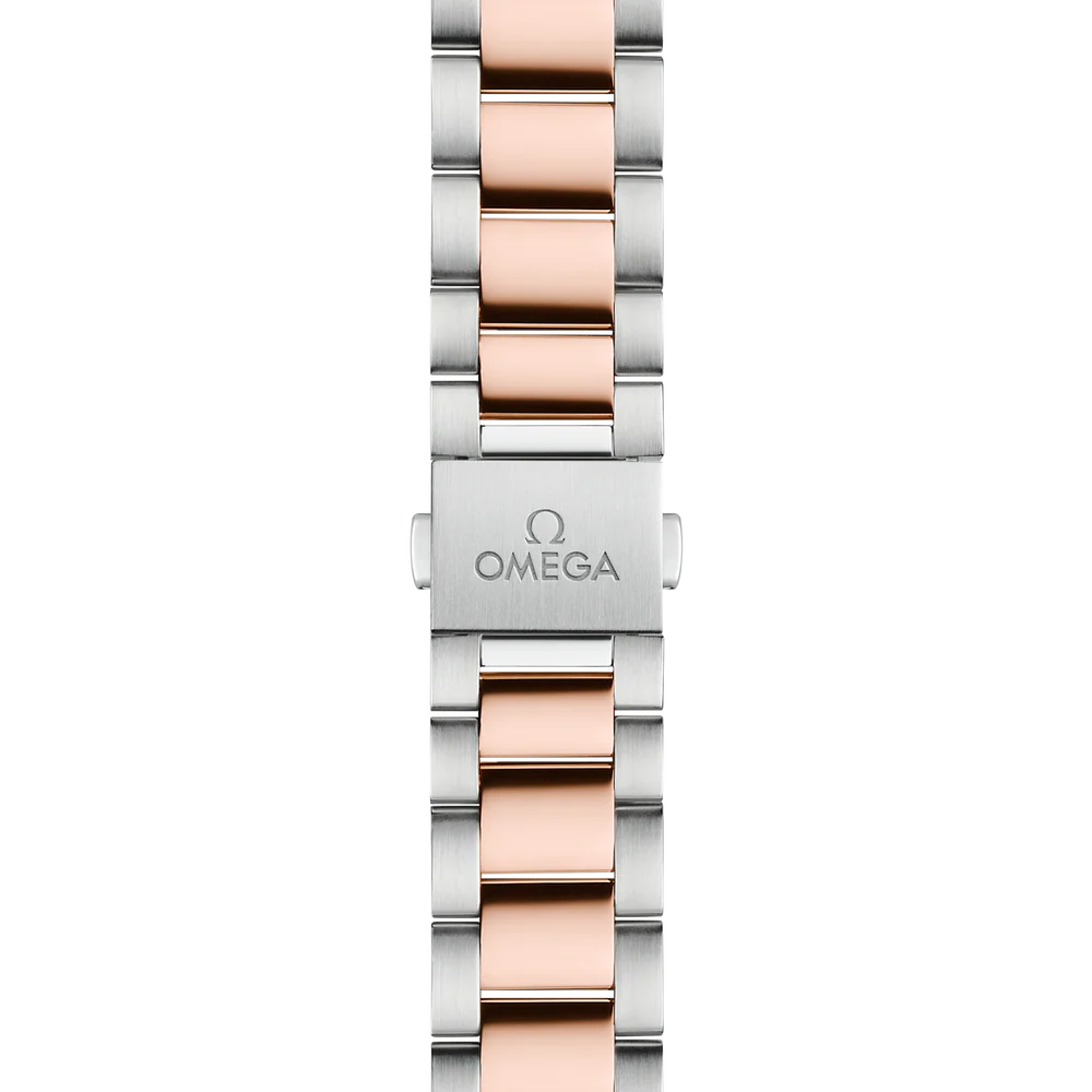 Omega Seamaster Aqua Terra 150M 34 mm White Dial with Diamonds Stainless Steel and Sedna™ 18k Rose Gold Bracelet 220.25.34.20.55.001