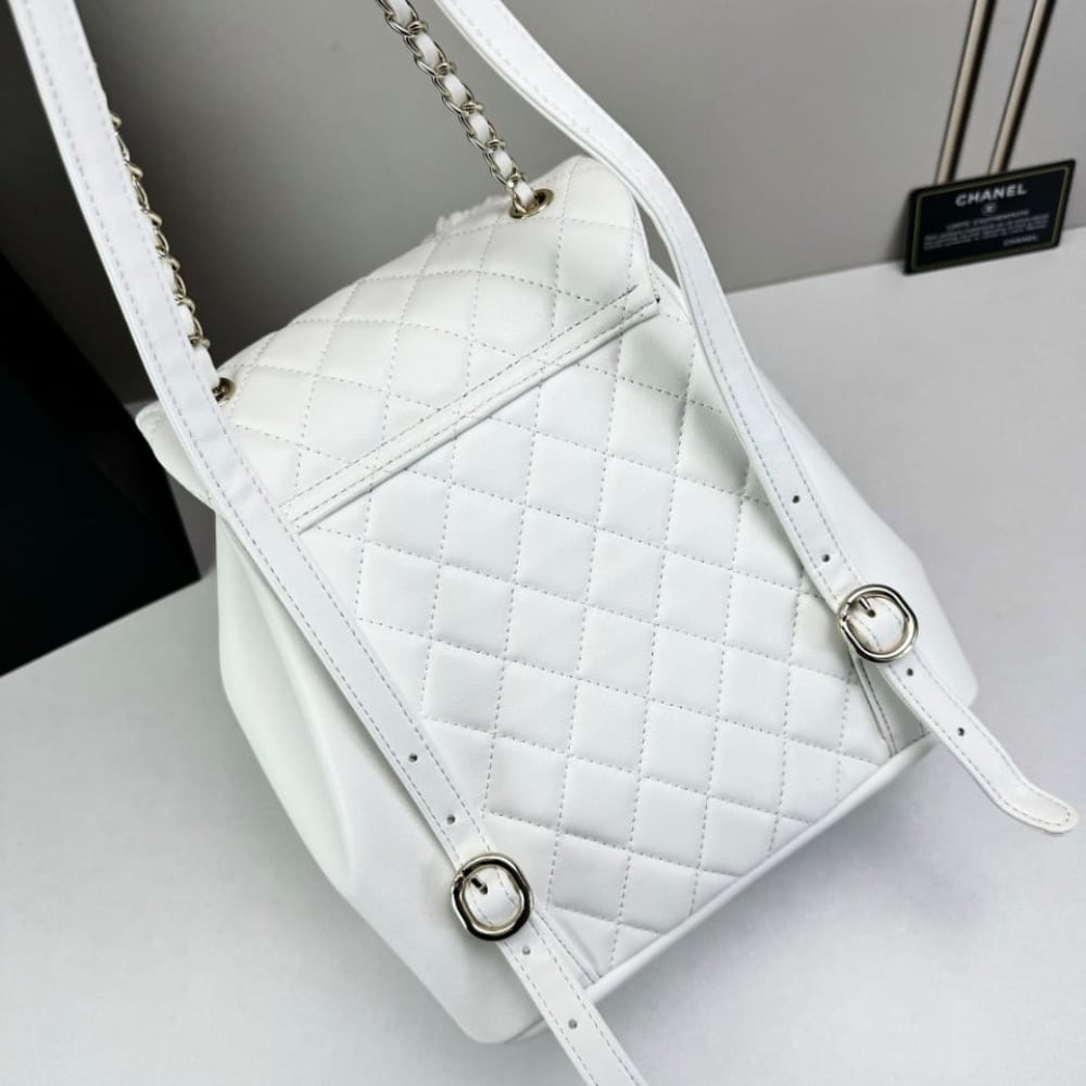 Chanel Mini Duma Backpack White 20Cm As2908 B09750 10601