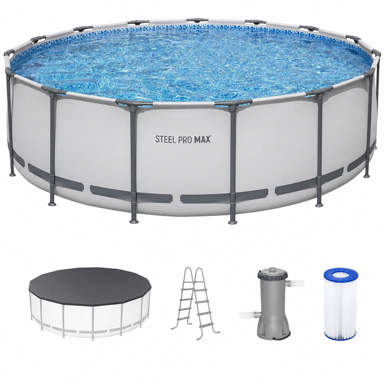🔥clearance sale🔥Steel Pro MAX  Round Above Ground Outdoor Swimming Pool with Pump