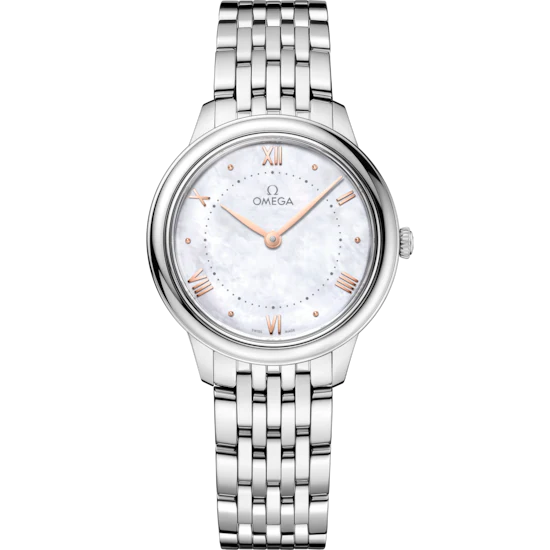 Omega De Ville Prestige 30 mm White Dial Stainless Steel Bracelet 434.10.30.60.05.001