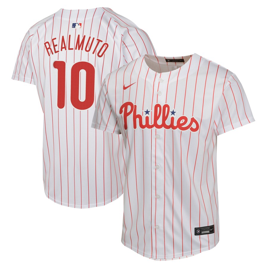 J.T. Realmuto Philadelphia Phillies Youth Home Game Player Jersey White